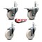Service Caster 4 Nylon Wheel Swivel 7/16'' Grip Ring Stem Caster Set 2 Total Lock Brakes, 4PK SCC-GRTTL20S414-NYS-716138-2-S-2 - alternate 3